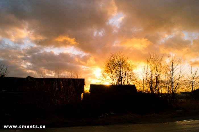 Solnedgång i Dalby